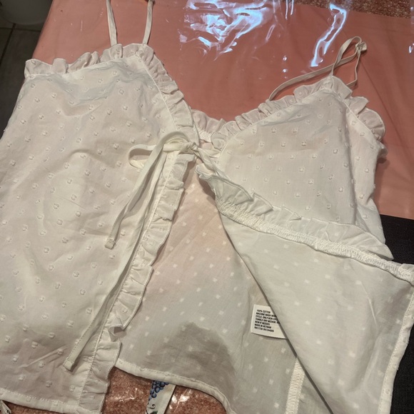 Target Tops - Target White Ruffle Tank Top